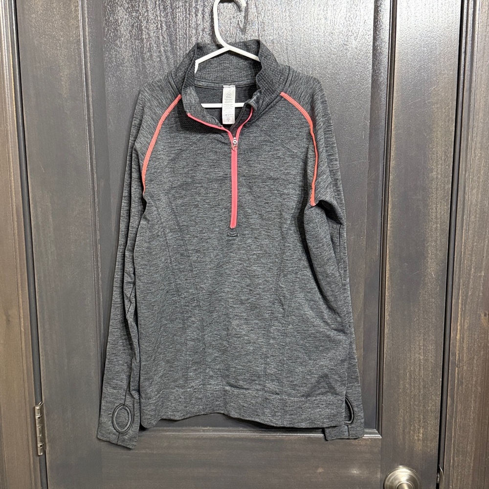Ivivva girls grey 1/4 zip pullover 14‎